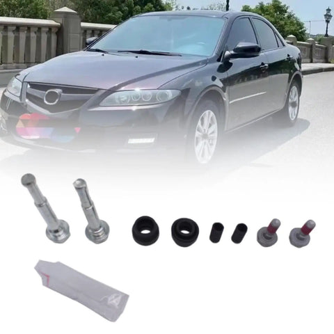 Top Tier Front Brake Caliper Guide Pin Set For Smooth And Reliable Vehicle Maintenance Featuring Durable Metal Construction For Easy Installation And Superior Performance On Your Car, metal pin kit shown with sedan