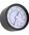Compact Pressure Gauge With One Eighth NPT Thread, 0 To 160 Psi And 0 To 10 Bar, Mini Meter For Fuel Air Oil And Water, Dual Scale