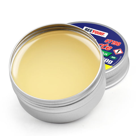 Rosin Solder Flux Paste For SMD BGA LED PCB IC CPU Electronic Repair And Soldering 1.76 Oz tin with lid open