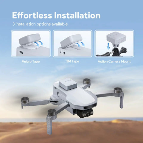 FAA Compliant Remote ID Drone Broadcast Module installation options for GPS drones with camera