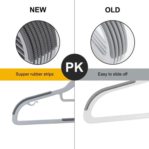 Hella Solid Premium Quality 50 Pack Plastic Clothes Hangers With Non Slip Rubber Edges For Heavy Duty Wardrobe Storage Space Saving Closet Organizer Suit Pants And Dress Rack