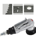 Handheld Air Chamfering Machine Pneumatic Straight Grinder With Deburring Cutter And Installation Tool Set For Accurate Edge Beveling and Surface Prep Light Weight Elbow Design. Close-up of the tool's elbow design and air connection.