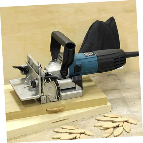 Woodworking tool and beech wood biscuits with 100 Pcs Beech Wood Biscuits Set For Woodworking, Easy Biscuit Joinery For Strong Furniture Framing