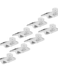 Top Shelf Storm Door Panel Clips With Thumb Screws 5 16 Inch Offset Extruded Aluminum Hardware For Window Screens 8 Piece Kit, silver clips