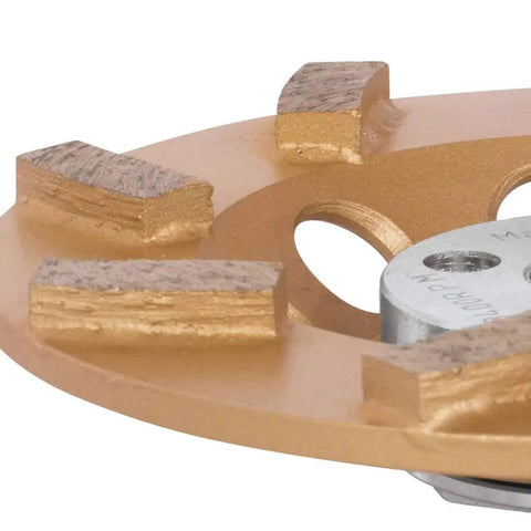 Close-up of Low Vibration Diamond Cup Wheel 4.5 Inch Turbo Rim 8 Segment designed for fast material removal on masonry.