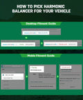 Fitment guide for Engine Harmonic Balancer For Honda CR-V 1997 To 2001 2.0L L4 shown on desktop and mobile screens.
