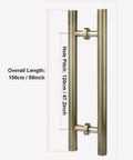 Beefy Bronze Stainless Steel Double Sided H Shape Push Pull Door Handle For Barn Sliding Doors Interior And Exterior Use Anti Rust Smooth Finish