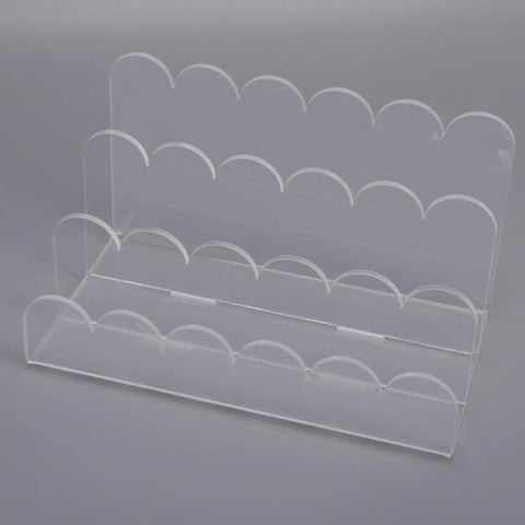 Acrylic Mail Sorter 3 Slot Desktop Letter Holder Clear Document Tray With Wavy Design space-saving office organizer