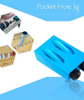 One Hand Aluminum 15 Degree Woodworking Angle Drill Guide Pocket Hole Jig Kit For DIY Carpentry
