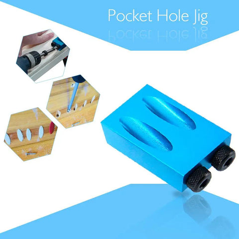 One Hand Aluminum 15 Degree Woodworking Angle Drill Guide Pocket Hole Jig Kit For DIY Carpentry