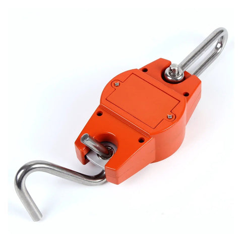 Built Like A Tank Digital Crane Scale With A Slick Backlit Lcd Screen And Solid Stainless Hook close-up view of durable stainless hook design.