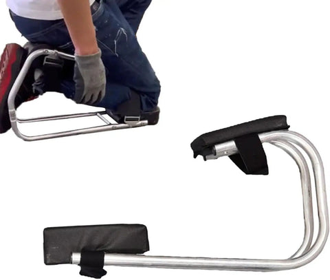 Heavy Duty Garden Kneeler Seat For Gardening And Farm Work, Ergonomic Kneeling Stool With Ankle Support, Portable Steel Frame