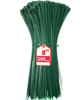 Heavy Duty Zip Ties Set 4 8 12 Inch Premium Nylon Cable Ties 100 Lb Tensile Self Locking UV Resistant For Indoor Outdoor Use In Office Garden And Workshop 150 Pack, green 8-inch cable ties bundle