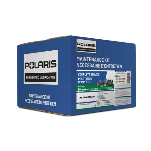 Ranger Maintenance Kit For 1000 XP And 1000 Crew XP Models With Demand Drive Fluid AGL Fluid PS4 5W50 Full Synthetic Oil Air Filter Oil Filter OEM Part 2830556 box