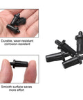 No Sweat Cabinet Door Repair Pins 36 Pc Plastic Damper Pivot Rods With Spring Loaded Axis For Kitchen Furniture Quick Fixes Black in hand