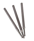 Three silver 1.5 mm diamond electroplated core drill bits for gems