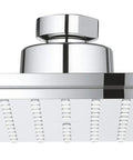 Euphoria Cube Rain Shower Head 2.5 GPM With Starlight Chrome Finish Durable Metal Construction Concealed Mounting Square Modern Design