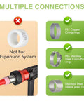 Ten Pack PEX Swivel Adapter Fittings One Half Inch Female NPT Brass Lead Free Full Port Barbed For PEX Plumbing NSF ANSI 61 Certified ASTM F1807 For Home And Commercial Plumbing Pro Grade DIY Friendly. Multiple connection rings for PEX fittings