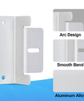 16 Piece Z Brackets Set Solar Panel Mounting Aluminum Corrosion Resistant showing arc design, smooth bend, and alloy material details
