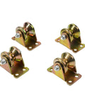 Premium V Groove Wheel Pack And Sliding Gate Casters Crafted From Heavy Gauge Steel For Rock Solid Track Guidance With Top Shelf Durability And No Sweat Installation, set of four steel casters.