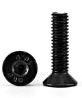 M4 0.7 X 10mm Flat Head Hex Socket Cap Screws Bulk Pack Heavy Duty 10.9 Grade Alloy Steel Black Oxide Finish Close-up