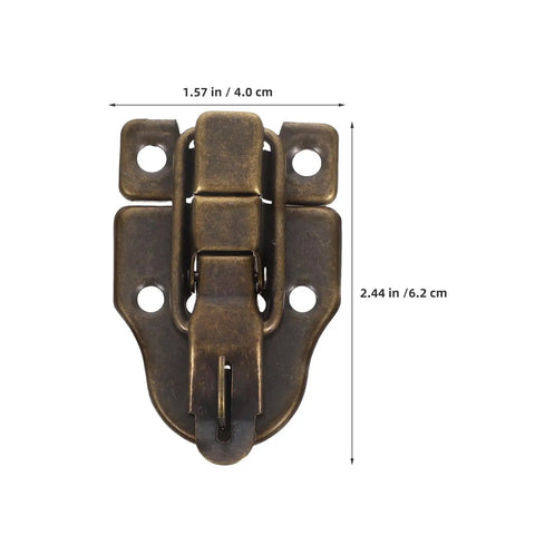 Retro Toggle Latch Iron Hasp Catch 12 Pack For Vintage Jewelry Box And Cabinet Hardware With Antique Blue Finish Adding Classic Suave Style To Your Craft Storage Solutions, 1.57 x 2.44 in iron latch