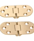 Brass Folding Flip Top Hinge Set For Folding Tables, Sewing Machines And Furniture, 180 Degree Motion, Rust Resistant Construction