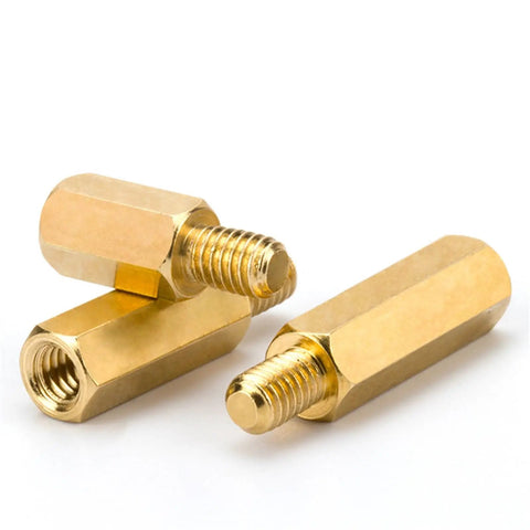 Brass M3 Hex Standoff Spacer Kit For Electronics DIY 30 Piece Dual Threaded Nut Bolt Set For PC Builds Circuit Boards And Enclosures Easy Mount Tight Fit High Quality Hardware, brass M3 hex spacers