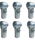 Six Pack End Rail Clamps For Three Quarter Inch EMT Conduit Galvanized Stainless Steel T Clamps For DIY Racks Shelves Carts