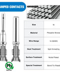 DT Series 2 3 4 6 8 12 Pin Connector Kit With 50 Sets Size 16 Stamped Contacts Phosphor Bronze Lead-Free 14-18 AWG