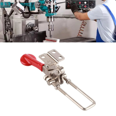 Heavy Duty Quick Release Toggle Clamp With Stainless Steel Build Adjustable Push Pull Latch, anti slip handle, in workshop
