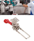 Stainless Steel Quick Release Toggle Clamp With 992lb Clamping Force, Adjustable Push Pull Latch, in a workshop setting