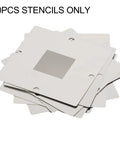 Stack of 10 stencils for 90Mm BGA Reballing Station Metal Table Clamp Soldering Holder With Ten Stencils