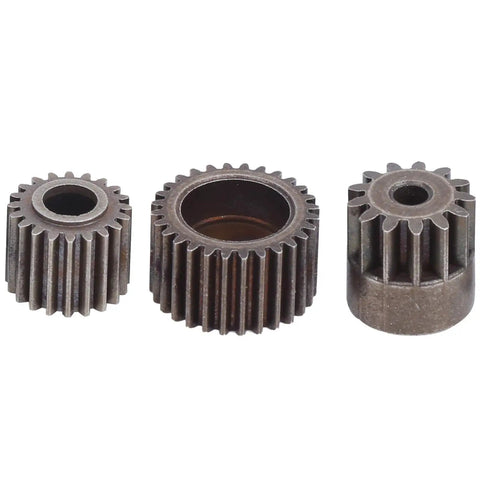 Spur Gear Set With Motor Gear For Axial SCX10 And SCX10 II 90046 90047 RC Car Transmission Gears, high-strength steel, close-up view.