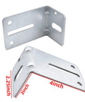 Four Pack Heavy Duty Garage Door Track Jamb Brackets Made From 12 Gauge Galvanized Steel For Ultimate Reinforcement, side view