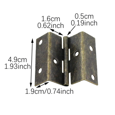 Heavy Duty Quadruple Folding Right Angle Edge Hinge Set Real Deal Iron Hardware For Cabinet Doors Wooden Boxes And Toolboxes Built Tough To Last 4 Pack Steel Connector