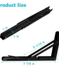 Dimensions of Beefy 20-Inch Folding Shelf Brackets Set Of 2, Heavy Duty Wall Mounted Shelf Supports, black steel, foldable design