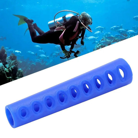 4 Inch Vented Regulator Hose Protector For Scuba Regulators, PVC Diving Accessory, Blue, Fits Most Standard Regulators, 94mm Length
