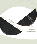 Black Heel Repair Rubber Patches For Shoes Non Slip Diamond Pattern Bottom Heel Patches 2 Pairs 3.5x1.5 inches