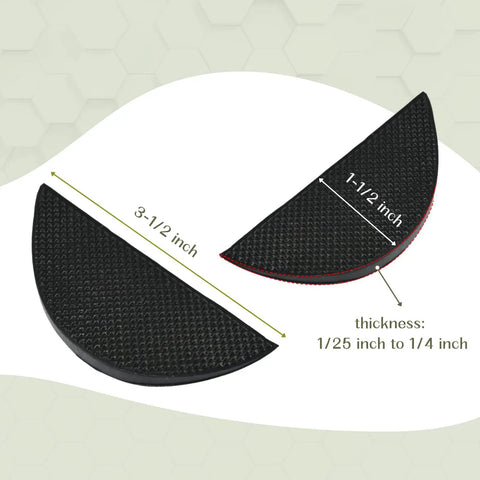 Black Heel Repair Rubber Patches For Shoes Non Slip Diamond Pattern Bottom Heel Patches 2 Pairs 3.5x1.5 inches