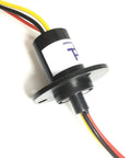 3 To 5 Wire Electrical Slip Ring 15A 22mm Rotary Collector Ring With 360 Degree Rotation Gold Gold Contacts Durable Commutator Joint For PTZ Cameras Data And Image Transmission High Current 30A Variant Available, black 3-wire unit