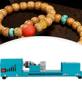 Compact Wood Lathe Machine Featuring 96 Watt Copper Motor adjustable 4000 to 9000 RPM speed, used for bead making and polishing jewelry.