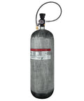 Beefy 4500 Psi 9L Carbon Fiber Scuba Tank With M18x1.5-6H Valve standing on white background