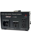 Heavy Duty 2000W Step Up Down Voltage Converter With Toroidal Transformer for 110V to 220V and 220V to 110V front view