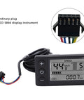 Wireless Electric Bike LCD Display Panel S866 With SM Plug For 0.9 Inch Handlebars showing speed and odometer on screen