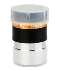 4mm Wide Angle Eyepiece for 1.25 inch telescopes, aspheric HD fully coated optics, capped for protection, side view.