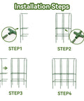 Installation steps for 62 Inch Tall Cucumber Trellis For Raised Beds, Outdoor Garden Vine Support, U Shape Metal Arch Trellis