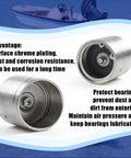 2 Pack Trailer Wheel Bearing Protector 1.98 Inch Hub Cap Dust Shield in chrome-plated finish with protective features displayed