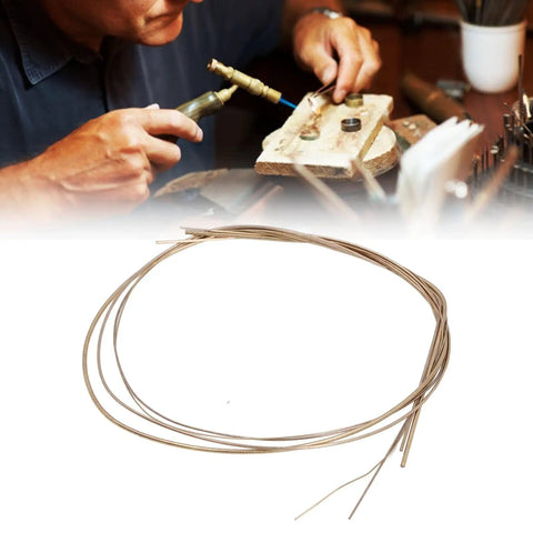 Copper Solder Wires Set For Jewelry Making And Electronics Repair shown with a craftsman soldering a piece