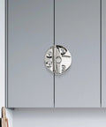 Boat hatchway turn-button latch, round plate, marine-grade 316 stainless steel